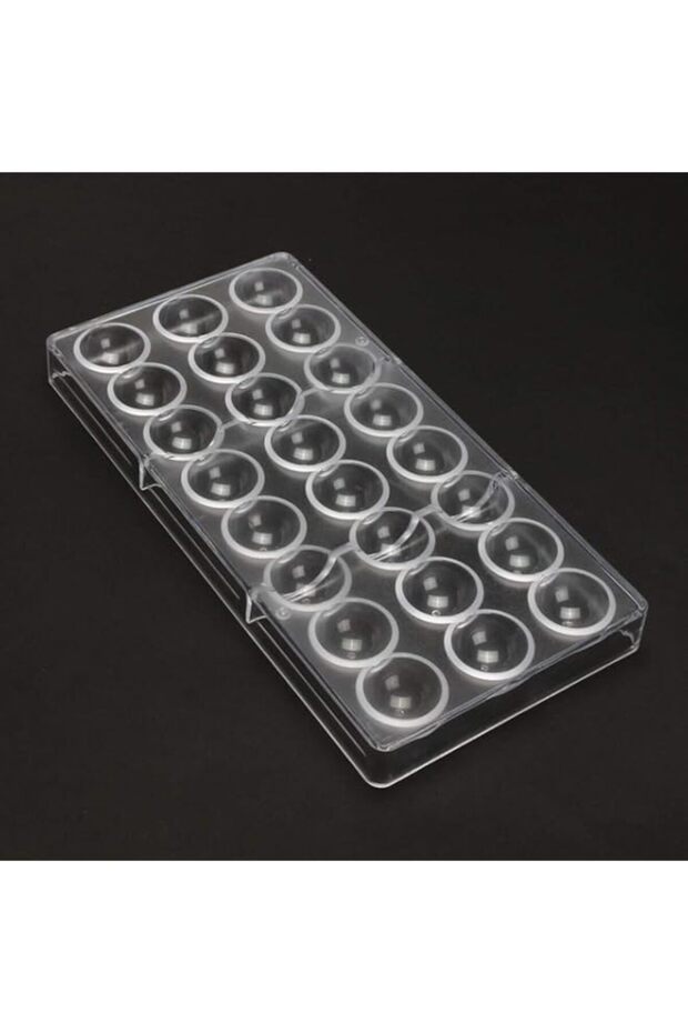 HAPYLY 24 Grid Semi-Sphere Chocolate Candy Mold PC Polycarbonate Chocolate Making Mould