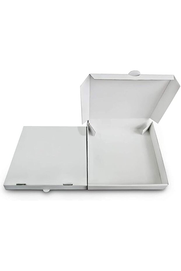 Pizza Box White – 33x33cm White Pizza Boxes Square Flat Cardboard Boxes, Disposable Pizza Box, Restaurantware - 10 Pieces.