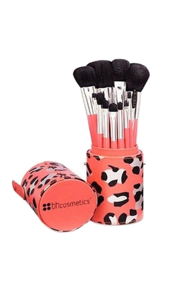 مجموعة فرش مكياج اورنج تايغر برنتد من بي اتش كوزماتيكس 12 فرشاةBH Cosmetics