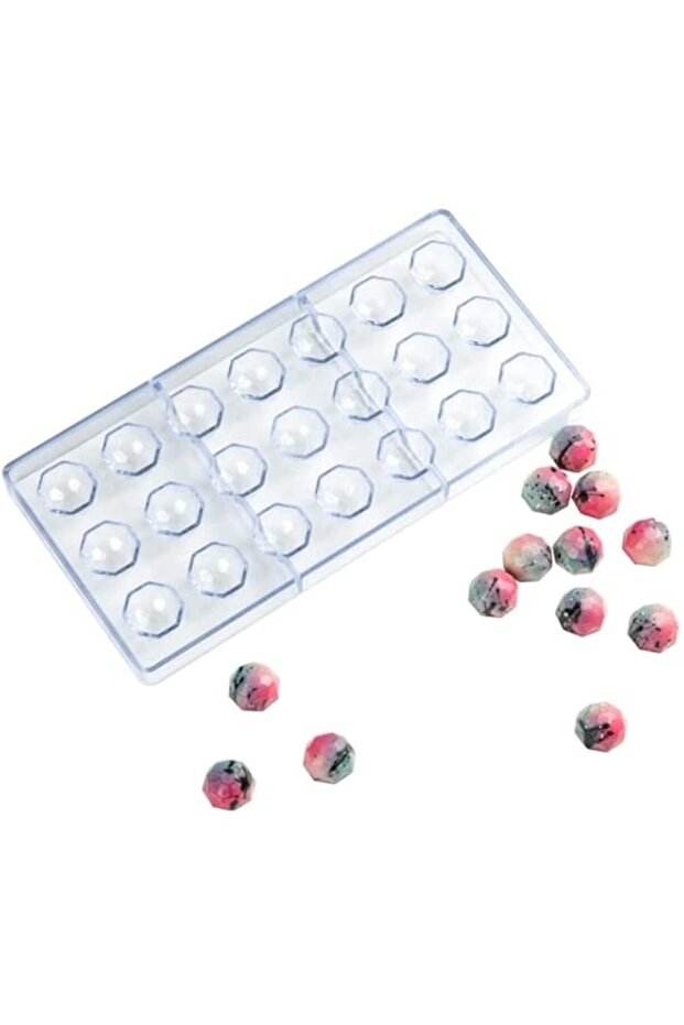 21 Cavities Diamond Shaped, Candy Making Molds, DIY Mould Cookie Tray, Clear Polycarbonate Mold for Mousse, Jelly, Candy, Chocolate