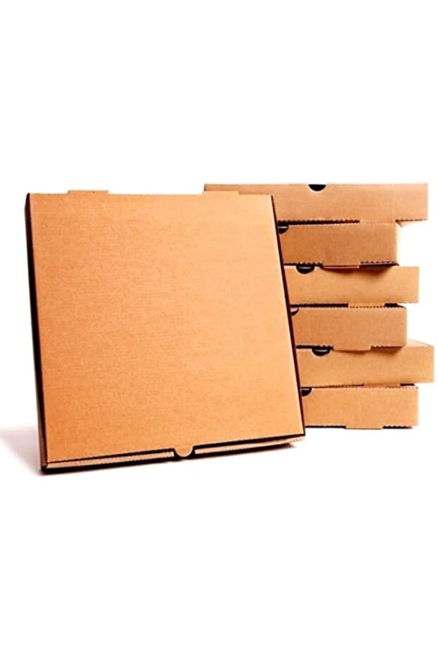 Pizza Box Brown – 33x33cm Pizza Boxes Square Flat Cardboard Boxes, Disposable Pizza Box, Restaurantware - 25 Pieces.