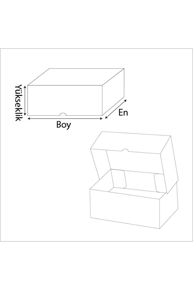 Kesimli E-Ticaret ve Kargo Kutusu 20x12,5x7,5 cm 10 Adet - 3