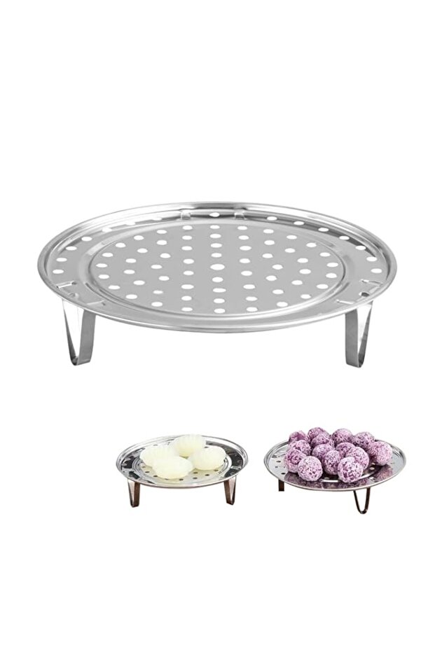 nalaina Steamer Rack, Stainless Steel Round Steaming Rack Steam Tray with Removable Legs for Veggie
