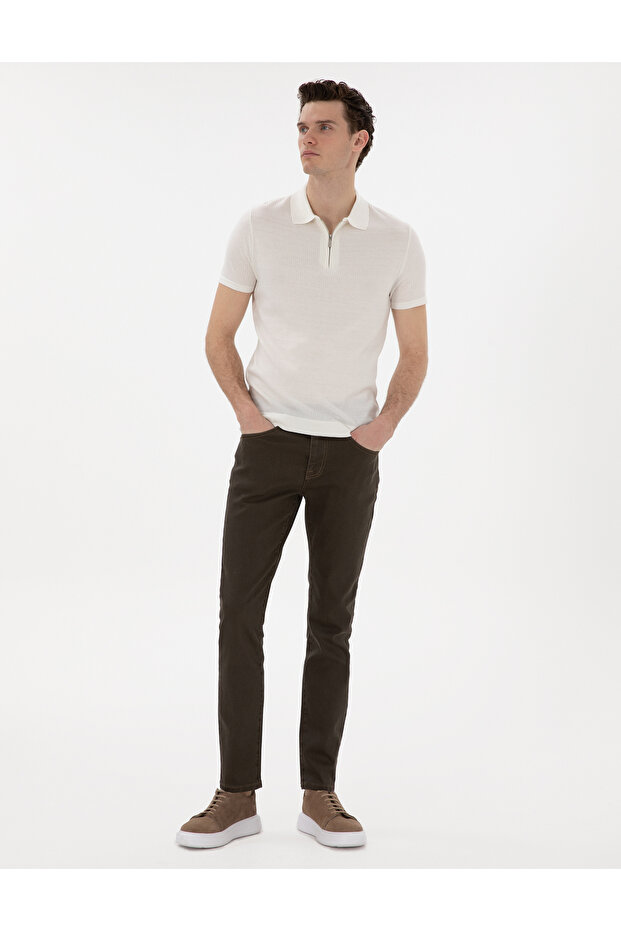 Brown Slim Fit Jean Trousers 50305098-Vr163