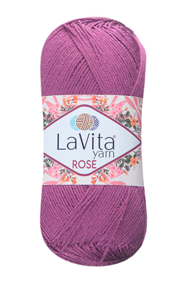 Rose Hand Knitting Yarn 100% Acrylic 100Gr (5128 Light Purple)