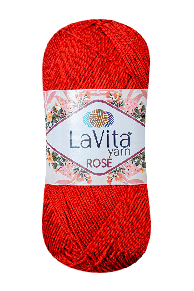 Rose Hand Knitting Yarn 100% Acrylic 100Gr (3021 Red)