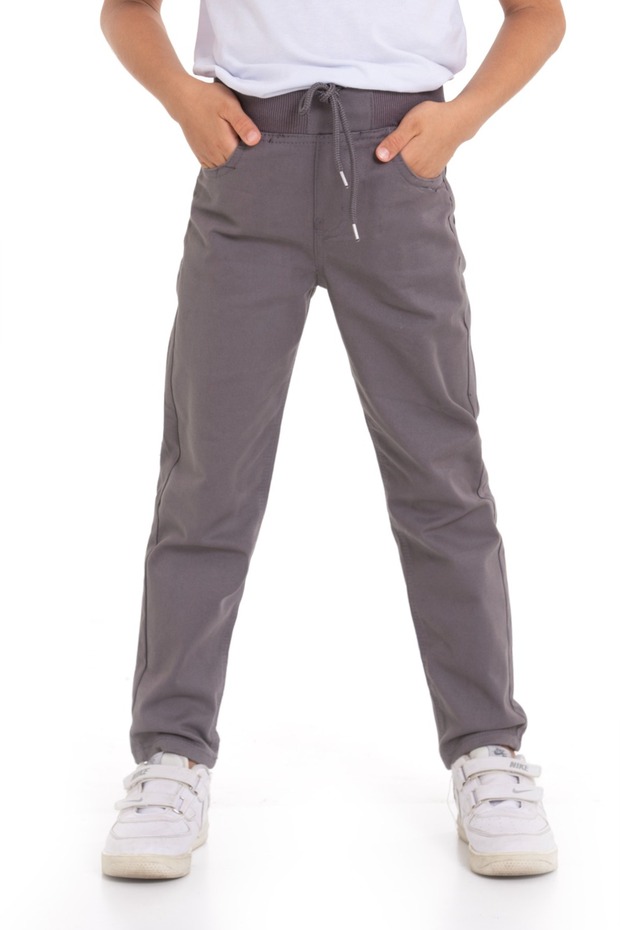 Men's Rib Waist Canvas School Trousers