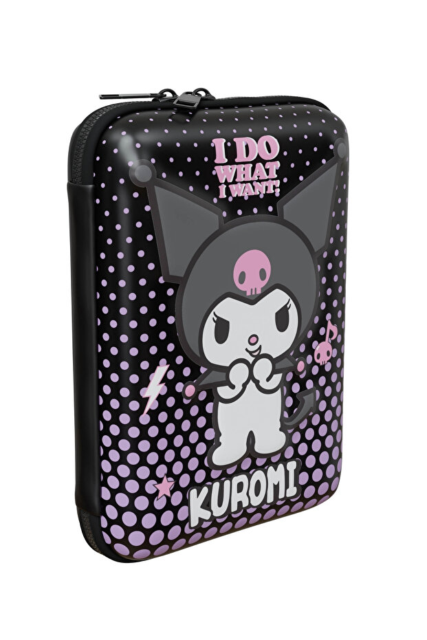 Kuromi Licensed Embossed Matte School Pencil Case Double Compartment Children's Pencil Bag