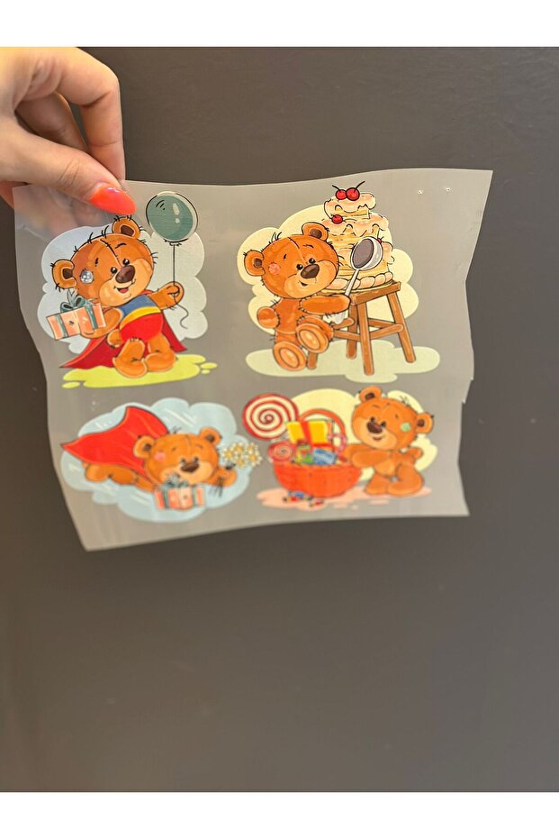 Iron-On Design 4-Piece Bear Transfer Print Arma 20X18 cm