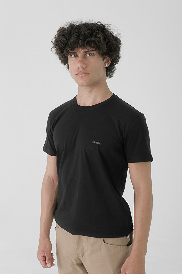 Erkek Bisiklet Yaka Basic Tişört - 2