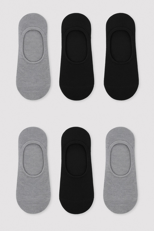 80% Cotton Ballerina Socks Set of 6 Non-Slip Heel Seamless Toe