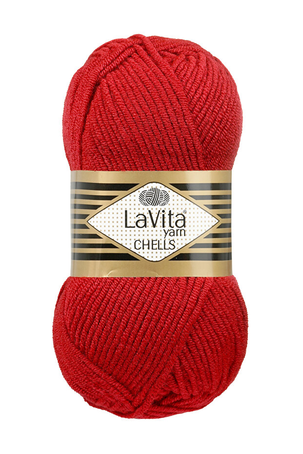 Chells Hand Knitting Yarn 100% Acrylic 100Gr (9568 Red)