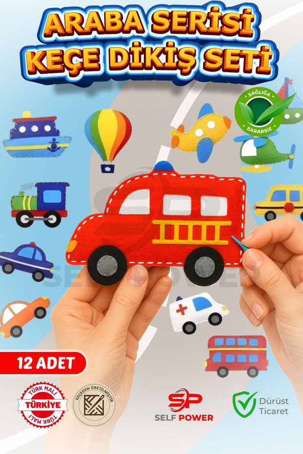 12 Pieces DIY Felt Sewing Craft Set for Children for Ages 3 and up