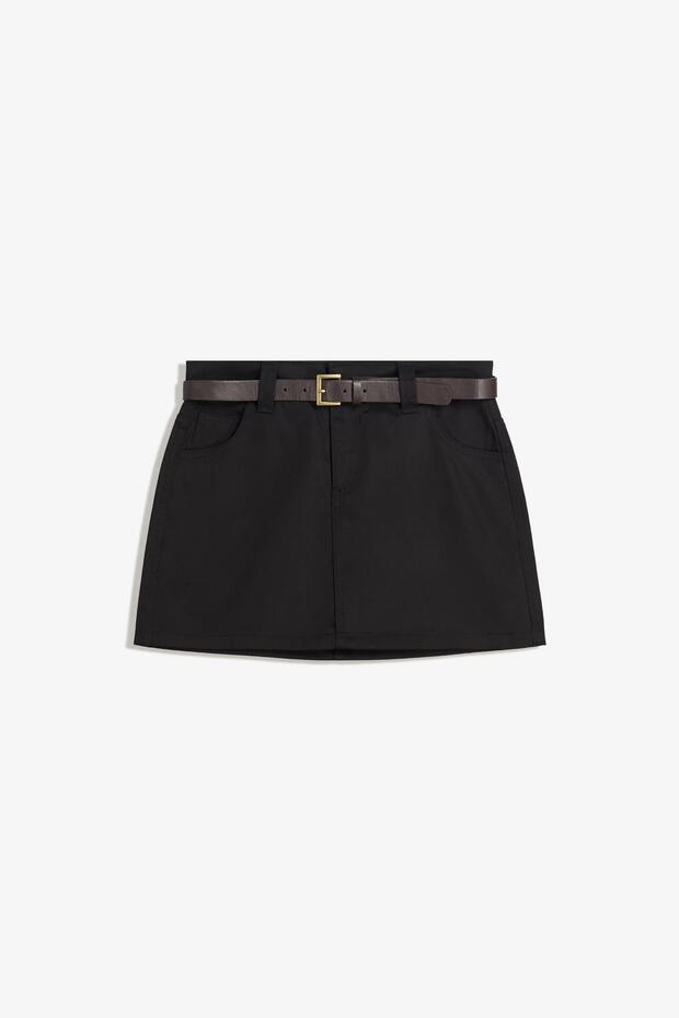 Kemerli mini etek - 2