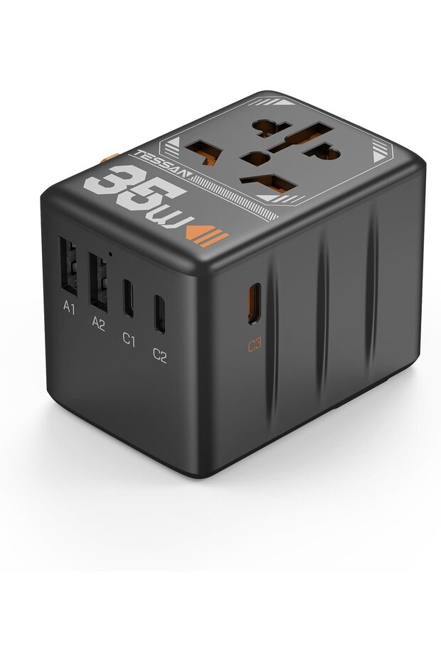 International power adapter TS-WTA02, 2XUSB, 2XUSB-C, 1XUSB-C fast charging, 35W - 1