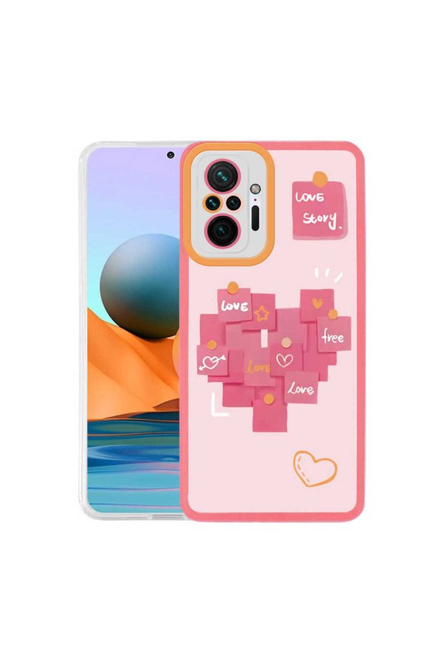 Redmi Note 10 Pro Case Scks M-Fit Patterned Cover - Love Story No2