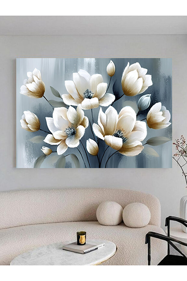 ÇİÇEK BASKILI KANVAS TABLO - 3