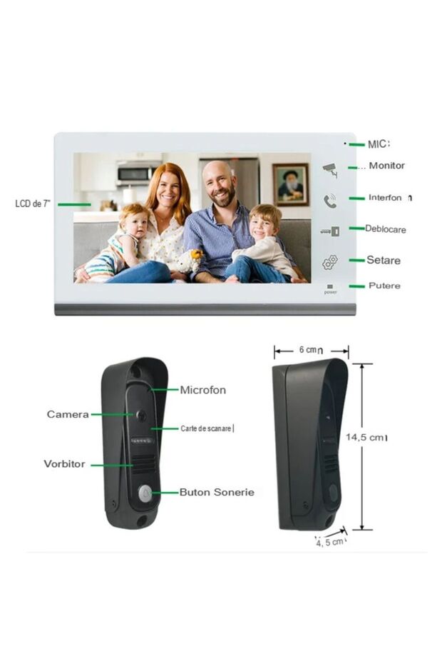 Video intercom system with 7-inch screen, CRISTALIS SALE™, Video intercom with 5 access keys - 16