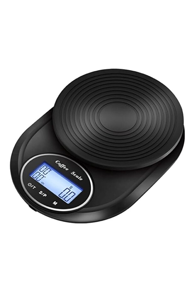 IBAMA Digital Kitchen Food Scale Coffee with Timer,Electronic Removable Silicone Pad Measures Weight in Grams and Ounces Timing Function LCD Display (0.1g / Max 2kg)