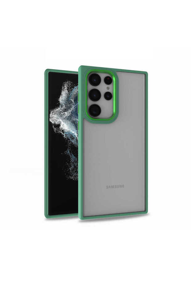 Galaxy S22 Ultra Compatible Scks Flora Case-Green