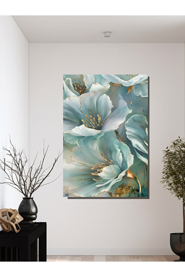 ÇİÇEK BASKILI KANVAS TABLO - 3