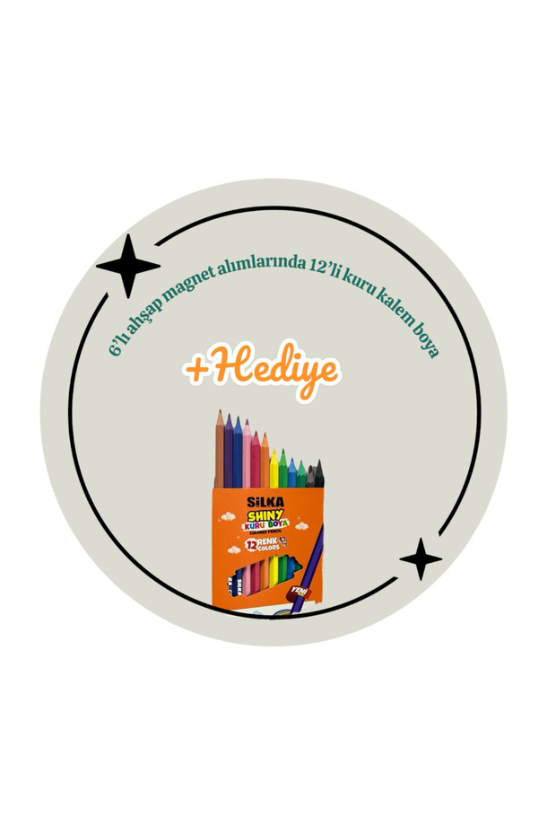 Çocuklar İçin Yaratıcı Boyama Mıknatıslı Figürler 4 mm Ham Ahşap MDF - 3