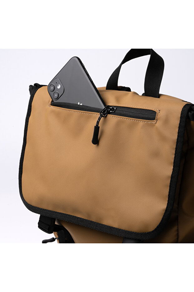 PU Leather Flap Backpack - 2