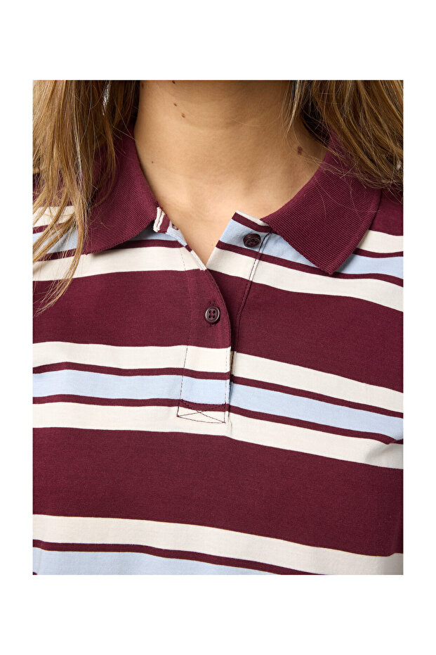 NMAURA L/S KOSZULKA POLO W PASKI JRS - 2