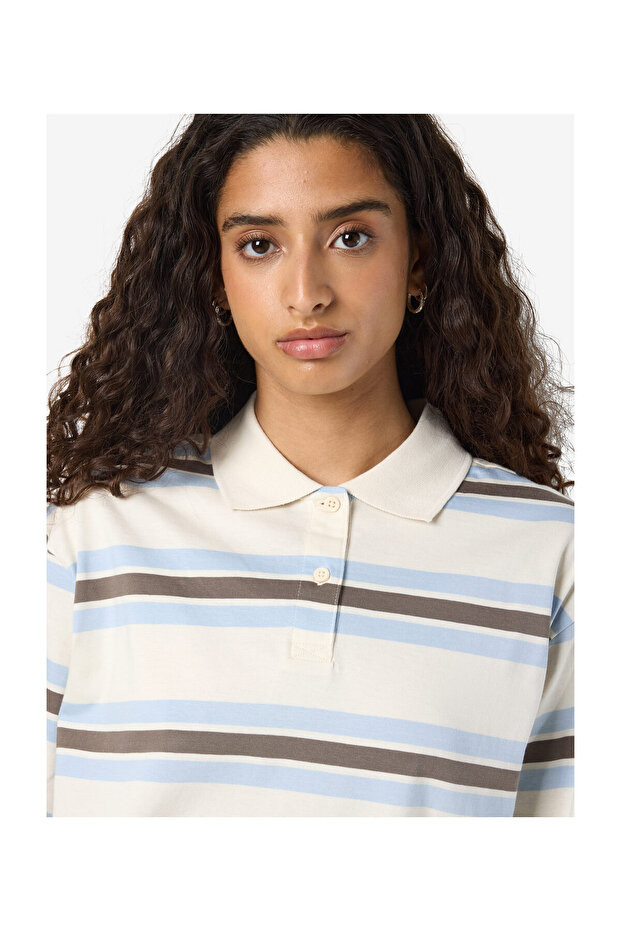 NMAURA L/S KOSZULKA POLO W PASKI JRS - 5