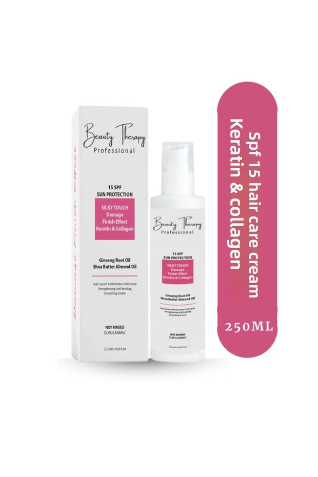 Anti-Frizz Keratin Collagen Leave-In Spf 15 Hair Care Cream 250ml