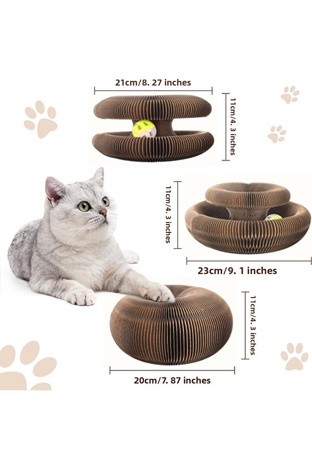 Cat Scratching Toy, Magic Cat Toy, Rattle Scratching Board, Cat Toy - 4