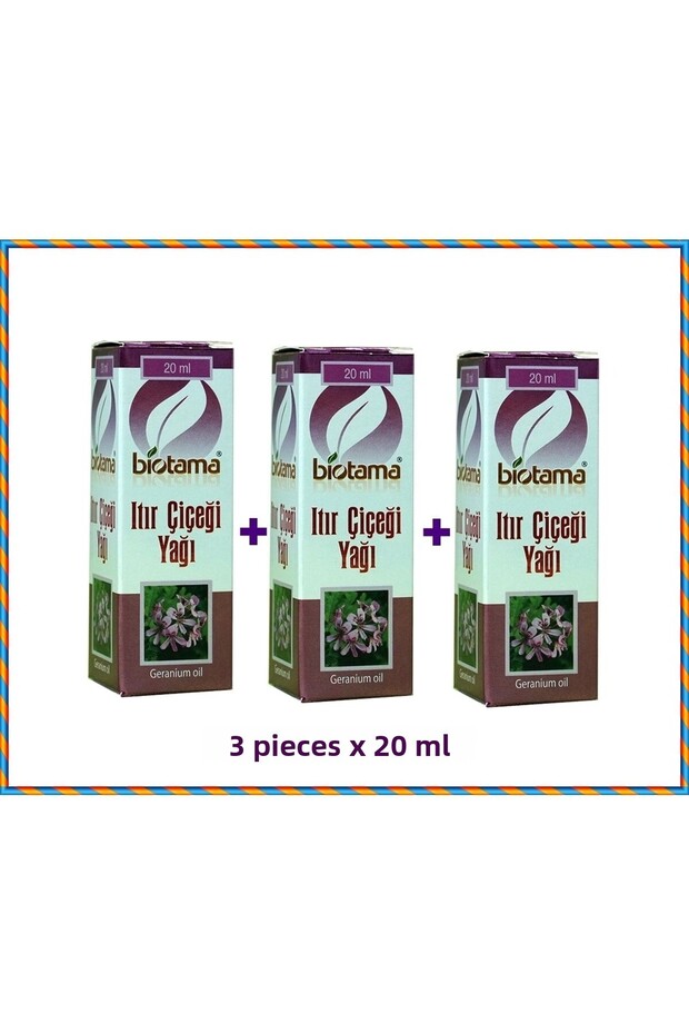 Geranium Flower Oil - 20 Ml x 3 Pieces, Cold Press