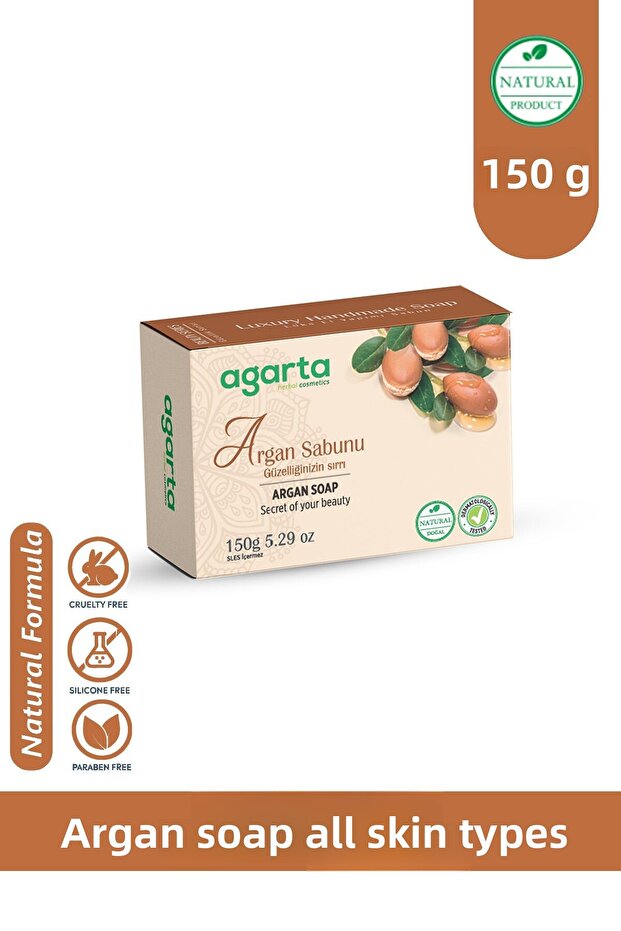 Herbal Argan Soap with Firming and Peeling Effect that Protects the Skin Beauty 150 gr