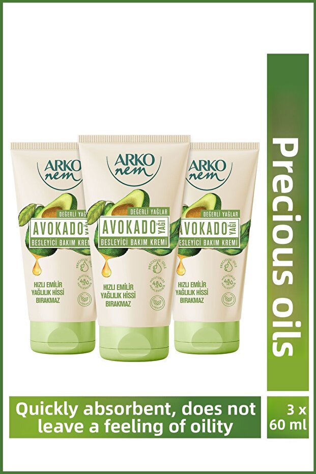 Nourishing Care Cream Avocado 3X60 ml