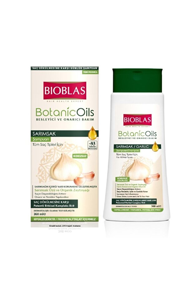 360ml Botanical Shampoo with Garlic - 1