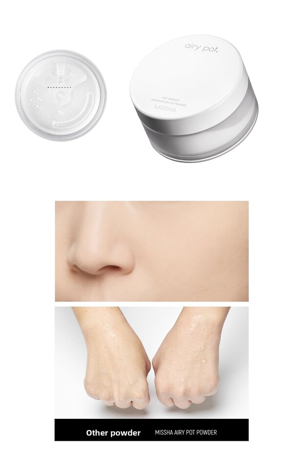 Ultra Light Powder Loose Powder - Airy Pot Powder Translucent with Matte Finish and Fixing Makeup
