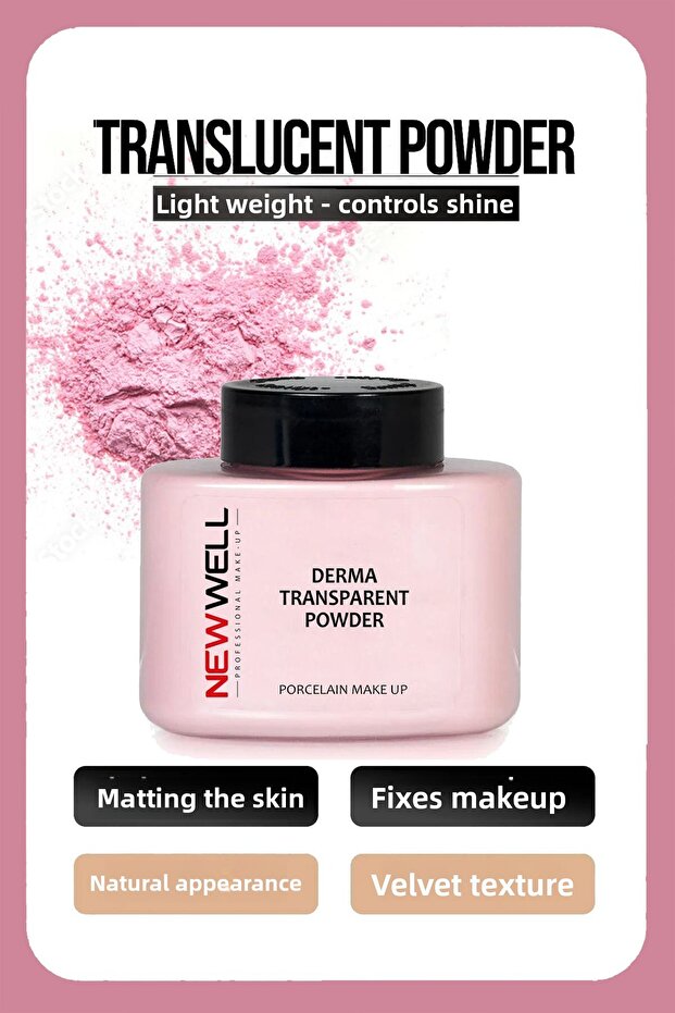 مسحوق وردي شفاف - 1