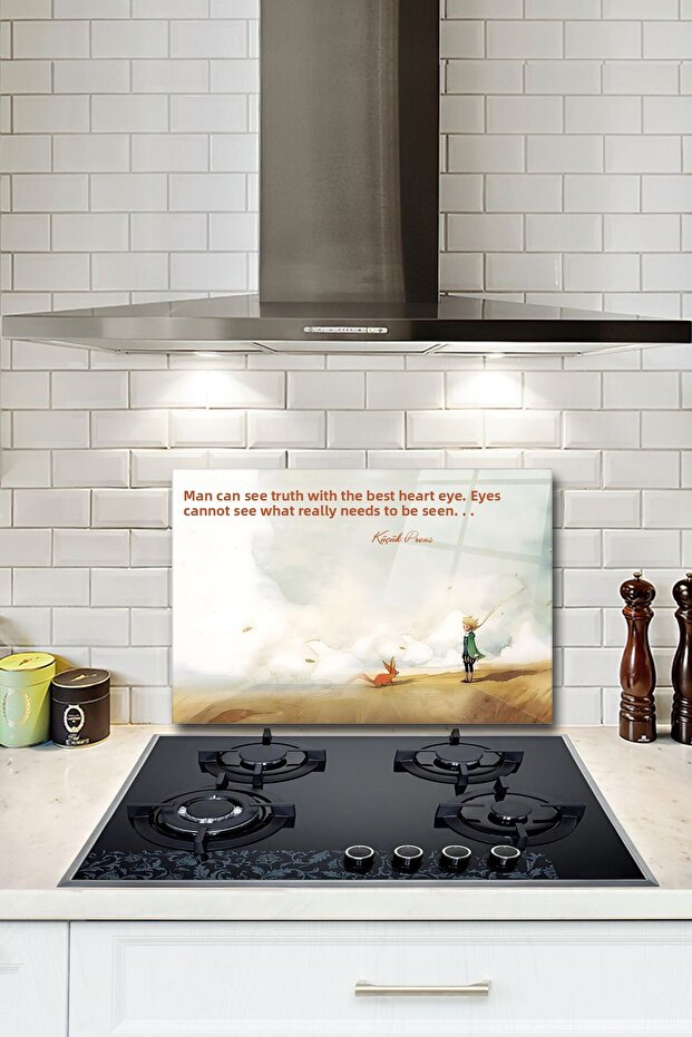 Glass Stove Back Protector | The Little Prince - Heart's Eye | 40cm X 60cm