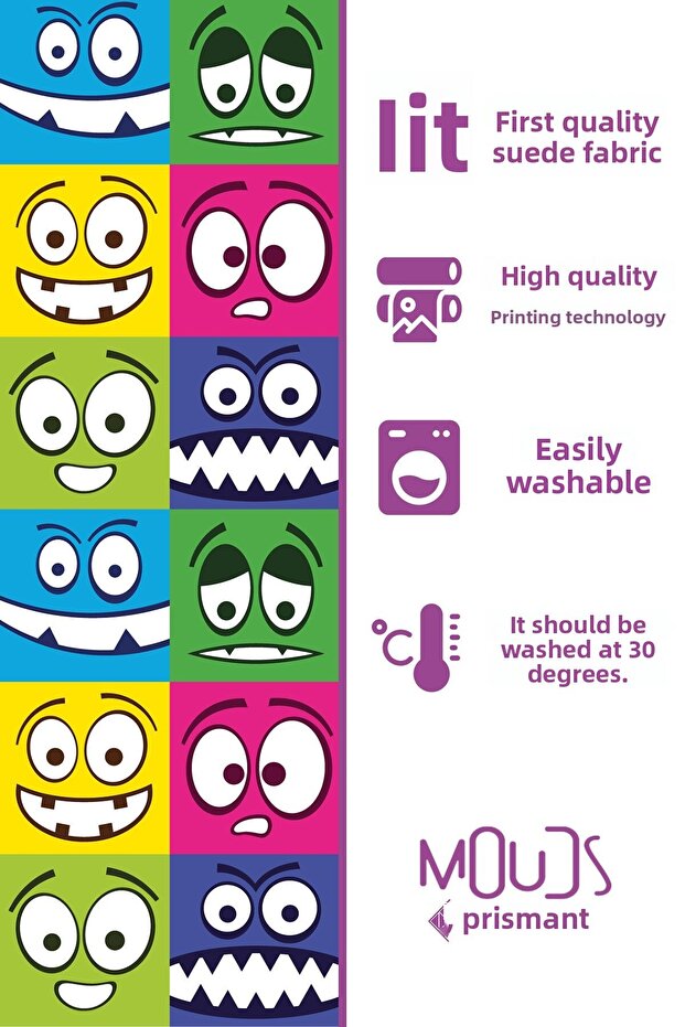 Double Side Printed Cube Face Patterned Single Throw Pillow Case - 3