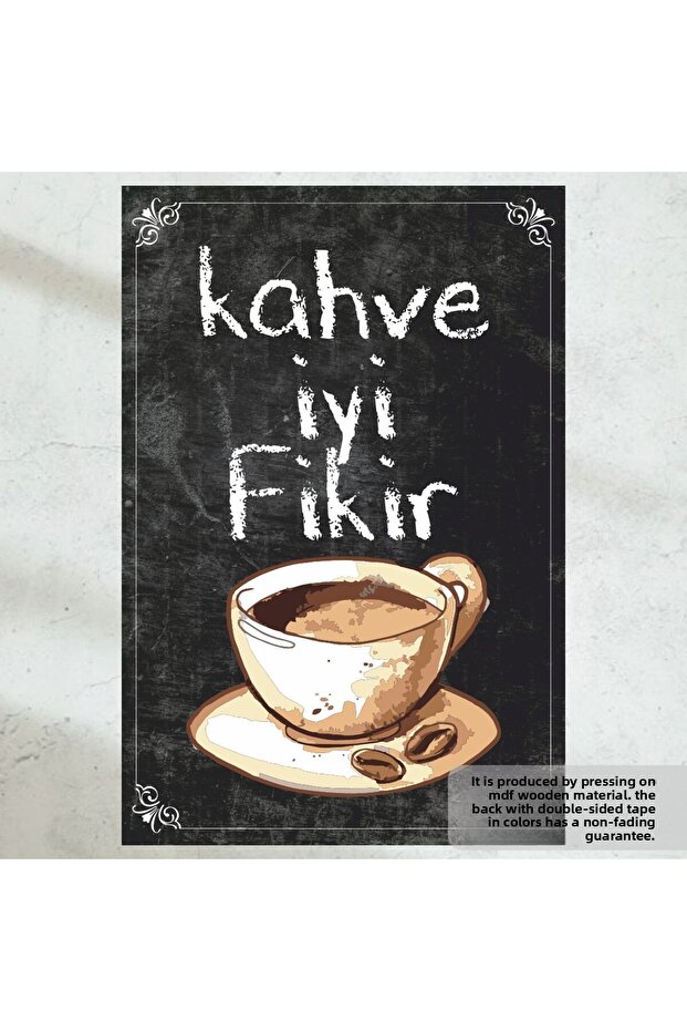 Coffee Good Idea Home Kitchen Cafe Decoration Painting Retro Wood Poster