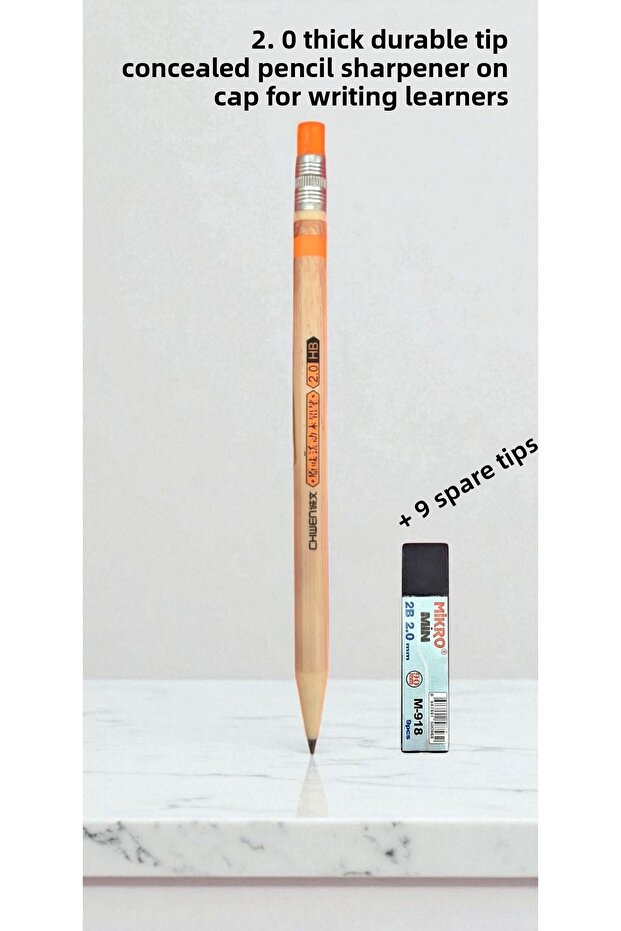 قلم رصاص My First 2.0 ذو طرف سميك + 9 أطراف جديدة للمبتدئين في الكتابة