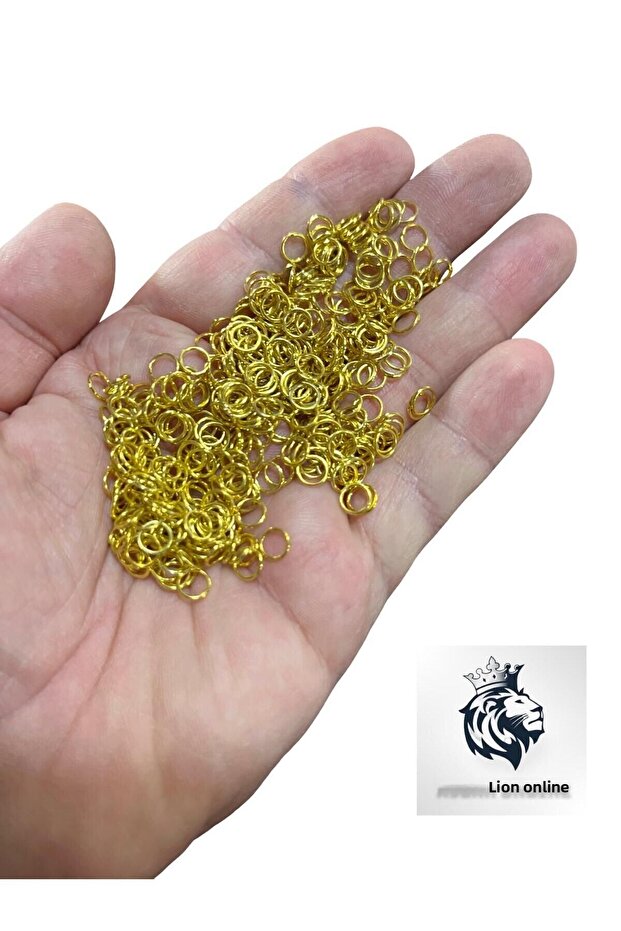 Gold Color Jewelry Making Ring, Clip Ring (50 Pcs)