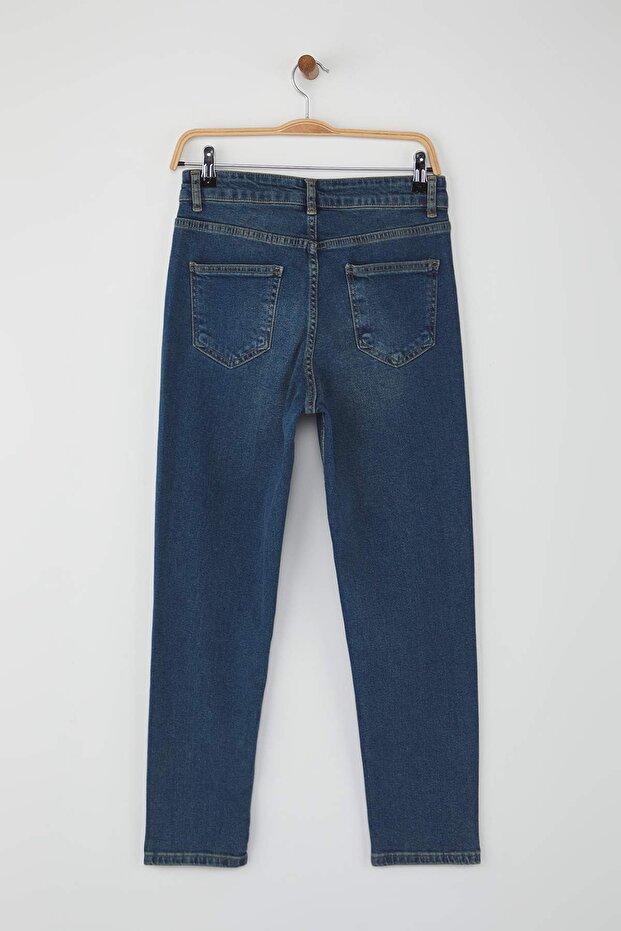 Mavi Yüksek Bel Esnek Comfort Yeni Mom Jeans TWOAW26JE00056 - 6