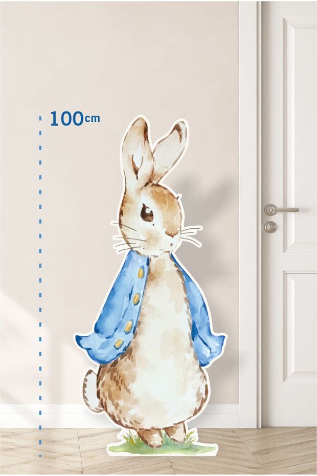 Peter Rabbit Rabbit Blue Themed 100 cm Footed Board | Decor | Blue | Blue
