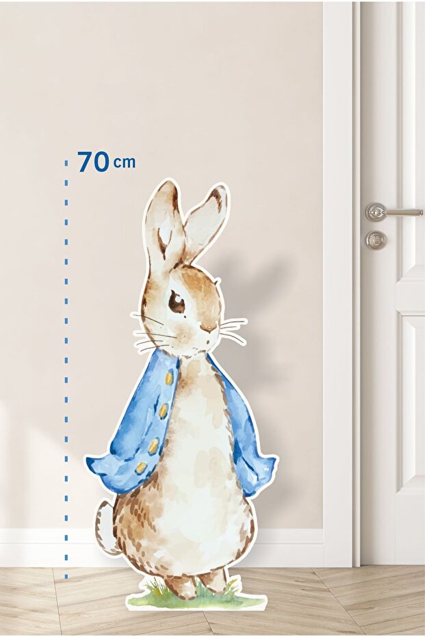 Peter Rabbit Rabbit Blue Themed 70 cm Footed Board | Decor | Blue | Blue
