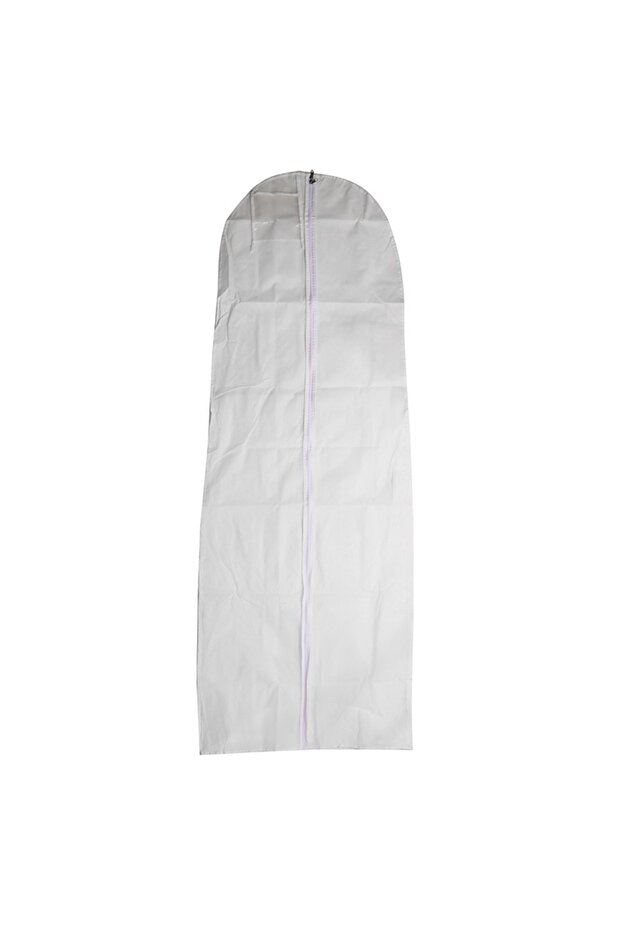 white Wedding Dress Dust Cover Zipper Gown Dustproof Cover Storage Bag Foldable Garment Clothes Case