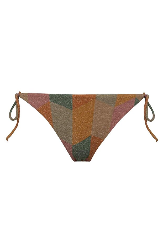 Regular Fit Desenli Bağcıklı Bikini Altı-Fall in Love D2650AX24HS - 7