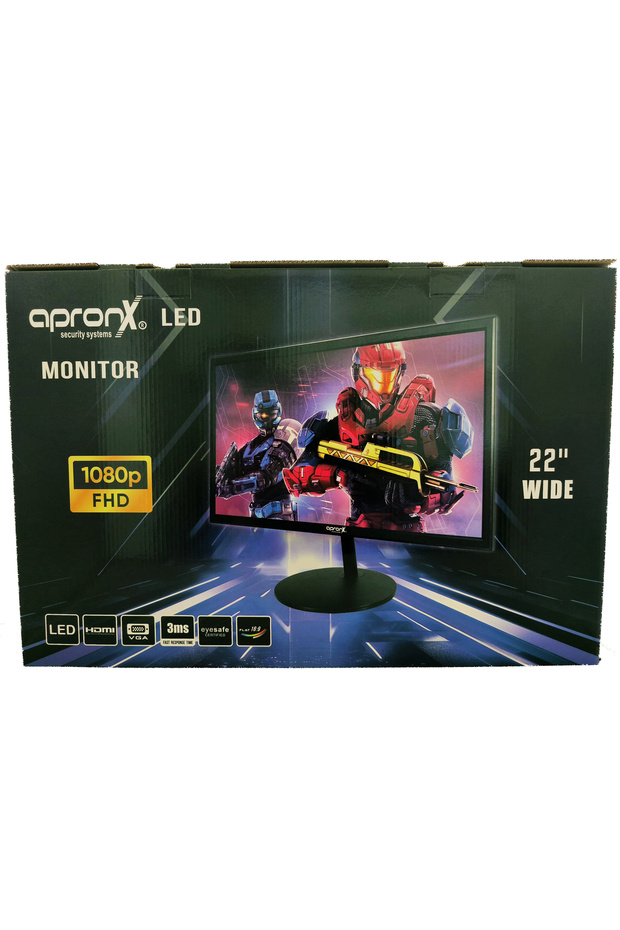 apx-nw22 22" Led 1080p Vga+Hdmi Monitor - 3