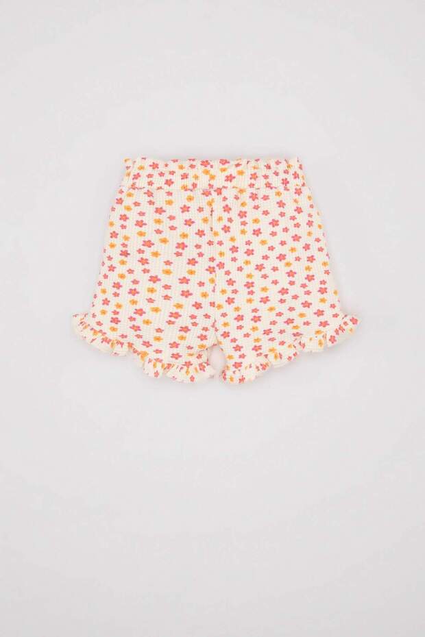 Kız Bebek Çiçekli Waffle Şort D4351A524SM - 4