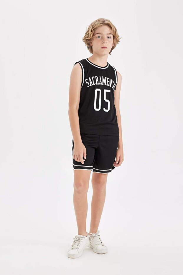 Erkek Çocuk Bisiklet Yaka Baskılı Atlet C8592A8NS - 2